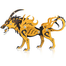 3D Metal Puzzle Wolf King Model Kit for Adults, Precision Laser Cutting, NoGlue Design Gift