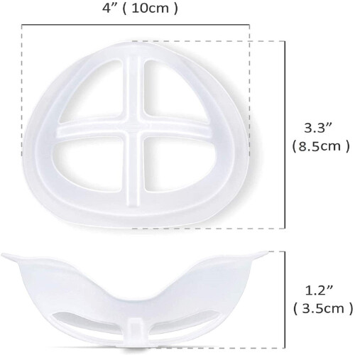 5 Pack 3D Face Mask Bracket Silicone Inner Support Frame for Comfortable Breathing and Lipstick Protection 2
