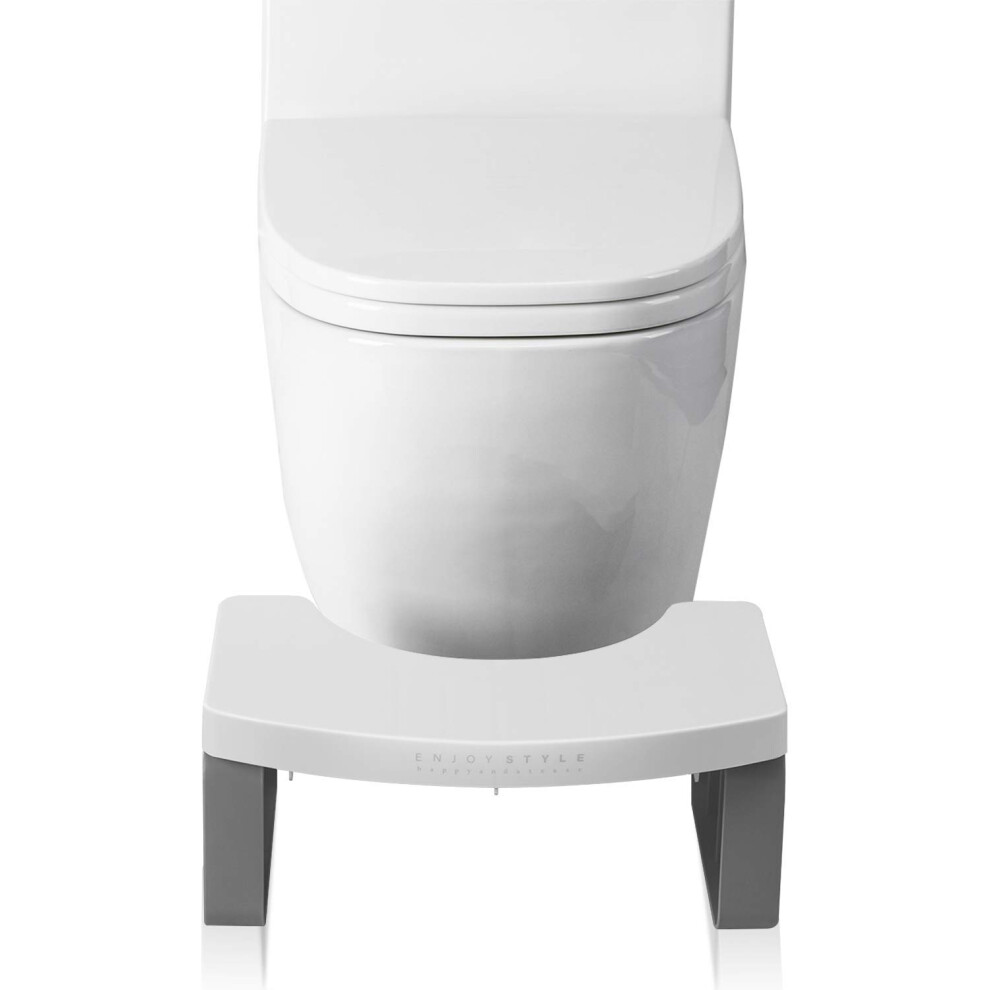 Folding Toilet Stool for Adults and Kids, 7 Inch Ergonomic Footrest, SpaceâSaving Design