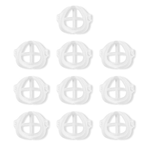 10 PCS 3D Mask Bracket for Adults, Breathable Reusable Mask Support Frame Insert, AntiFriction Comfort Design