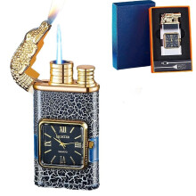 Vintage Eagle Head Butane Torch Lighter, Refillable Windproof Dual Flame Jet Flame Lighter