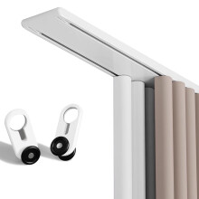 Double Track Ceiling Curtain Track with Silent Glide System Aluminum Rail White for Room Divider and Window
