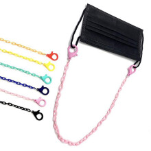 Kids Mask Lanyard Adjustable Face Mask Holder Strap AntiLost Resin Necklace Easy OnOff Black