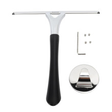 Stainless Steel Shower Squeegee for Glass Doors, Streak Bathroom and Mirror Cleaner Tool