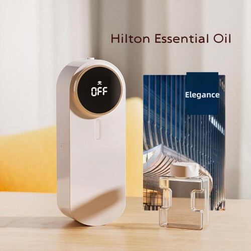 Programmable Automatic Air Freshener Dispenser with LED Display, Rechargeable, Wall Mount or Standing, White 1