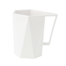 Toothbrush Holder Cup with Ergonomic Handle, Geometric Bathroom Mouthwash Cup, MultiFunctional Design