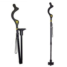 Self Standing Folding Walking Cane for Men and Women with Ergonomic Grip and 10Level Height Adjustment