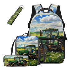 Kids School Backpack Set for Boys with Lunch Box, 4 in 1 Durable Lightweight Bookbag for Elementary School