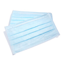Made in Taiwan Disposable Face Mask 50 Pack, 3 Ply Breathable Water Repellent Face Mask for Adults