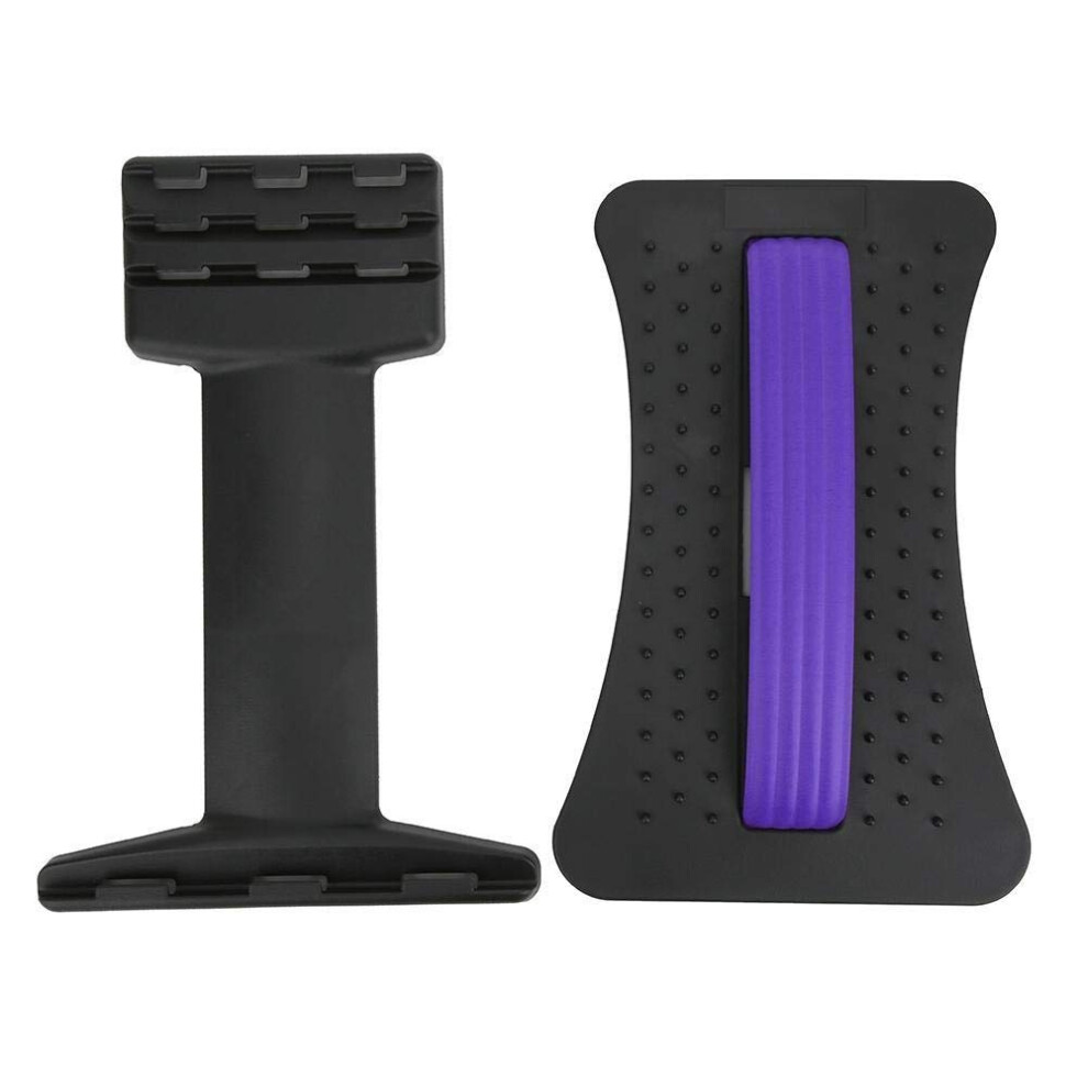Purple Lumbar Support Cushion For Back Pain Relief, Adjustable Lumbar Traction Massage Pillow