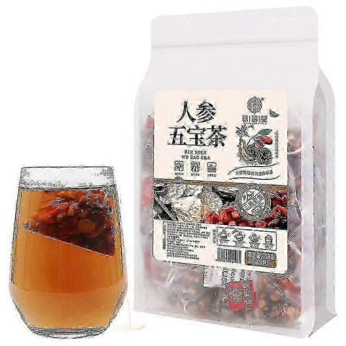 (2Bag 100Pcs) Ginseng Five Treasure Tea Herbal Tea 250g