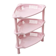 Corner Storage Rack 3 Layer Triangular Shelf Organizer for Kitchen Bathroom Space Saving Waterproof