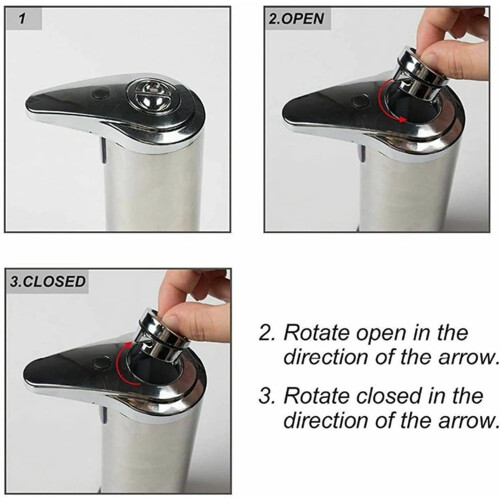 Automatic Stainless Steel Soap Dispenser with Touch Infrared Sensor for Bathroom and Kitchen 1