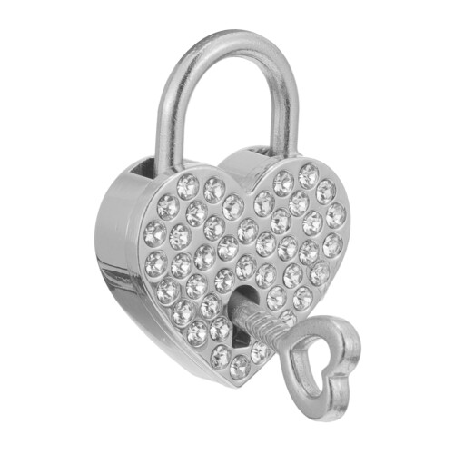 Heart Shaped Padlock Rust Resistant Metal Love Lock for Couples Decorative Compact Gift Use