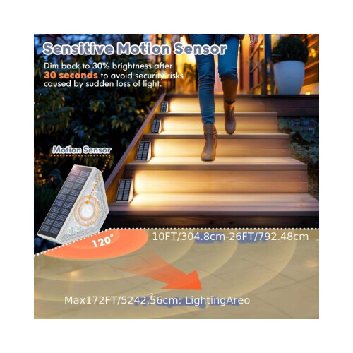 4 PCS Solar Step Lights Outdoor , Stair Lights,UK 2