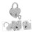 Heart Shaped Padlock Rust Resistant Metal Love Lock for Couples Decorative Compact Gift Use 3