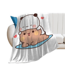 Panda Bear Flannel Blanket 30x40 Super Soft Warm Throw for Sofa Bed Living Room