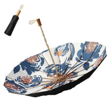 Compact Windproof Travel Umbrella for Women Rain and Sun with Dual Weather Protection