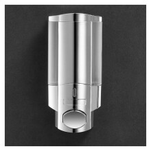 Wall Mount Soap Dispenser 400ml with Luxury Plating Finish, Manual Hand Gel and Lotion Pump for Bathroom