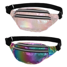 Shiny Reflective Fanny Pack for Women, 2 in 1 Crossbody Belt Bag, Lightweight Water‑Resistant Travel Style