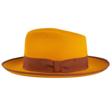 (Yellow) Bowknot Ribbon Hat Autumn Winter Wear Hat Adjustable Size Hat Wool Casual Hat Fashion Accessory for Autumn Winter Yellow