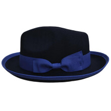 (Black blue edging) Bowknot Ribbon Hat Autumn Winter Wear Hat Adjustable Size Hat Wool Casual Hat Fashion Accessory for Autumn Winter  Yellow