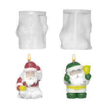 (combination) Exquisite Aromatherapys Candle Mold Christmas Santas Silicone Mold Gypsum Ornaments Mold Candle Maing Fondant Mold