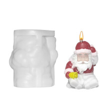 (Backpack) Exquisite Aromatherapys Candle Mold Christmas Santas Silicone Mold Gypsum Ornaments Mold Candle Maing Fondant Mold