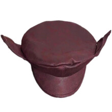 (Purple red) Handmade Beret Evil Ear Painter Hat for Unisex Beret Cabbie Hat for Outdoor Leisure Dark Hat Photo Props Khaki