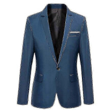 (4XL, Blue) Wedding blazer for men - premium groom tuxedo jacket