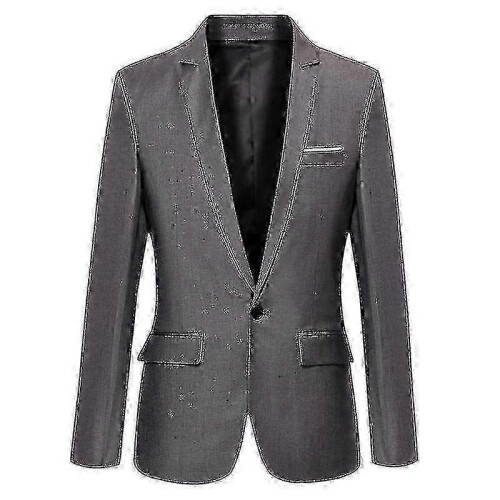 (L, Gray) Wedding blazer for men - premium groom tuxedo jacket