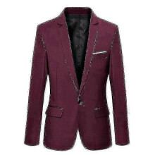 (4XL, Red Wine) Wedding blazer for men - premium groom tuxedo jacket