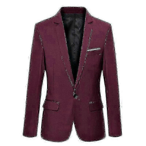 (M, Blue) Wedding blazer for men - premium groom tuxedo jacket 2