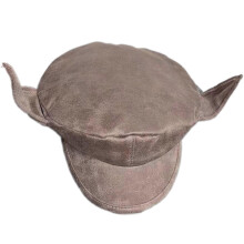 (Khaki) Handmade Beret Evil Ear Painter Hat for Unisex Beret Cabbie Hat for Outdoor Leisure Dark Hat Photo Props Khaki