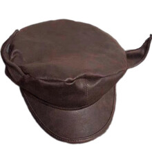 (brown) Handmade Beret Evil Ear Painter Hat for Unisex Beret Cabbie Hat for Outdoor Leisure Dark Hat Photo Props Khaki