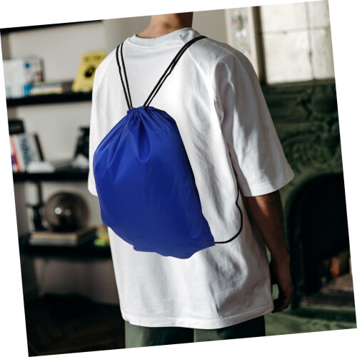 3 Pack Durable Polyester Drawstring Backpack with Thick Closure, Water Resistant Sports Storage Bags 1