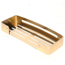 Gold Aluminum Shower Caddy Wall Mounted Bathroom Shelf, CorrosionResistant SpaceSaving Organizer