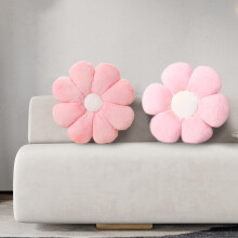 Flower Pillow Set 2pcs Soft Plush Daisy Cushion, Cute Decorative Flower Throw Pillow for Bed and Couch