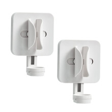 2pcs Wall Mounted Toothbrush Holder Set for Electric Brushes, Bathroom Storage Rack, TravelFriendly