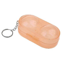 (9 x 4.5cm, Orange) Plastic Ping Pong Ball Storage Case with Red Container Box,