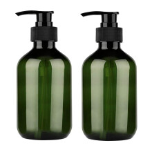 2PCS Refillable Pump Bottles for Bathroom and Kitchen, Green Plastic Soap Dispenser Set for Lotion Shampoo Conditioner