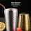 2pcs 450ML Double-Wall Hammered Cup, 8.5x13.6cm 4