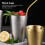 2pcs 450ML Double-Wall Hammered Cup, 8.5x13.6cm 5