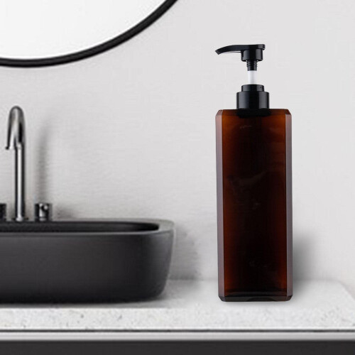 Brown Kitchen Soap Dispenser 1000ml, Large Capacity Refillable for Bathroom and Sink 1