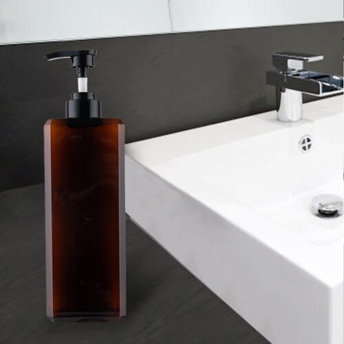 Brown Kitchen Soap Dispenser 1000ml, Large Capacity Refillable for Bathroom and Sink 2