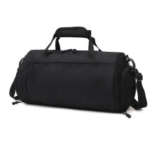 Gym Duffle Bag for Men Large Capacity Waterproof Travel Duffel with Dry Wet Separation Black