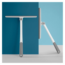 Rotatable Shower Squeegee with Hanging Hook, Streak Bathroom Mirror and Car Glass Cleaning Tool