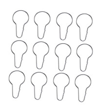 12pcs Rustproof Shower Curtain Hooks with Clips, Heavy Duty Glide Roller Rings, Polished Silver for Bathroom Rods