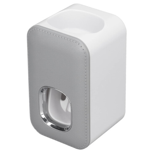 Wall Mounted Automatic Toothpaste Dispenser, Grey Handsfree Squeezer with Detachable Panel and Flexible Thread Interface