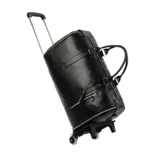 Convertible Garment Duffel Bag with Wheels, Water Resistant Carry On Bag with Shoe Compartment (Black)